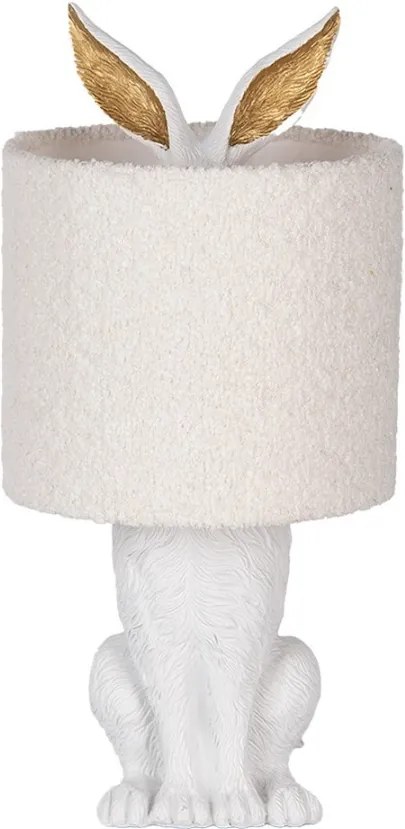 Biela antik stolná lampa v tvare králika Rabbi - Ø 20*43 cm E27/ma* 1*60W