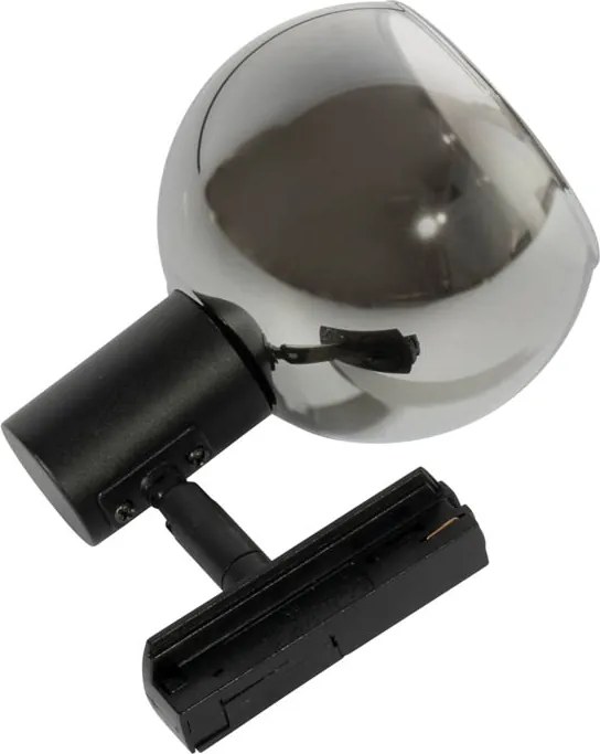 Moderný čierny reflektor pre 1-fázový koľajnicový systém - Iconic Lava