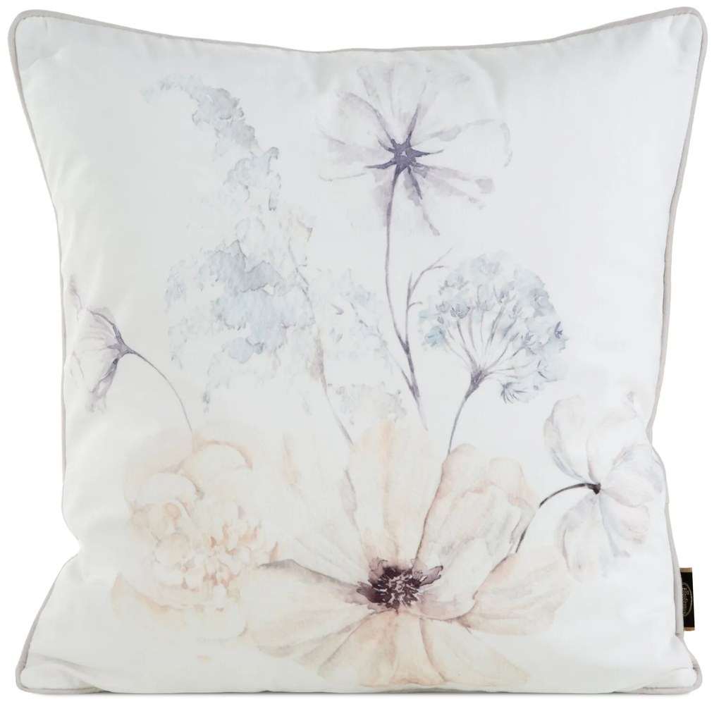 DEKORAČNÁ OBLIEČKA NA VANKÚŠ VELVET 127 45X45 CM KVETY