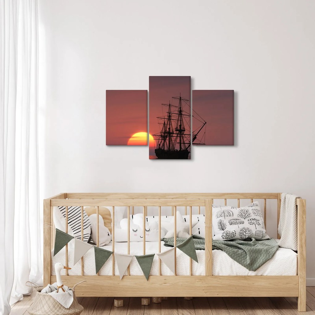 Obraz - Stredoveká loď (90x60 cm)