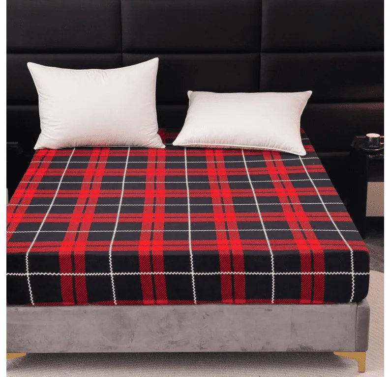 Plachta mikroplyš ALBURY 90x200 cm červená