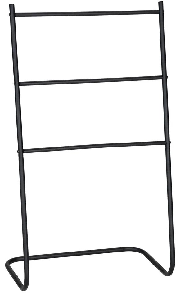 Matne čierny kovový stojan na uteráky Aracena – Allstar