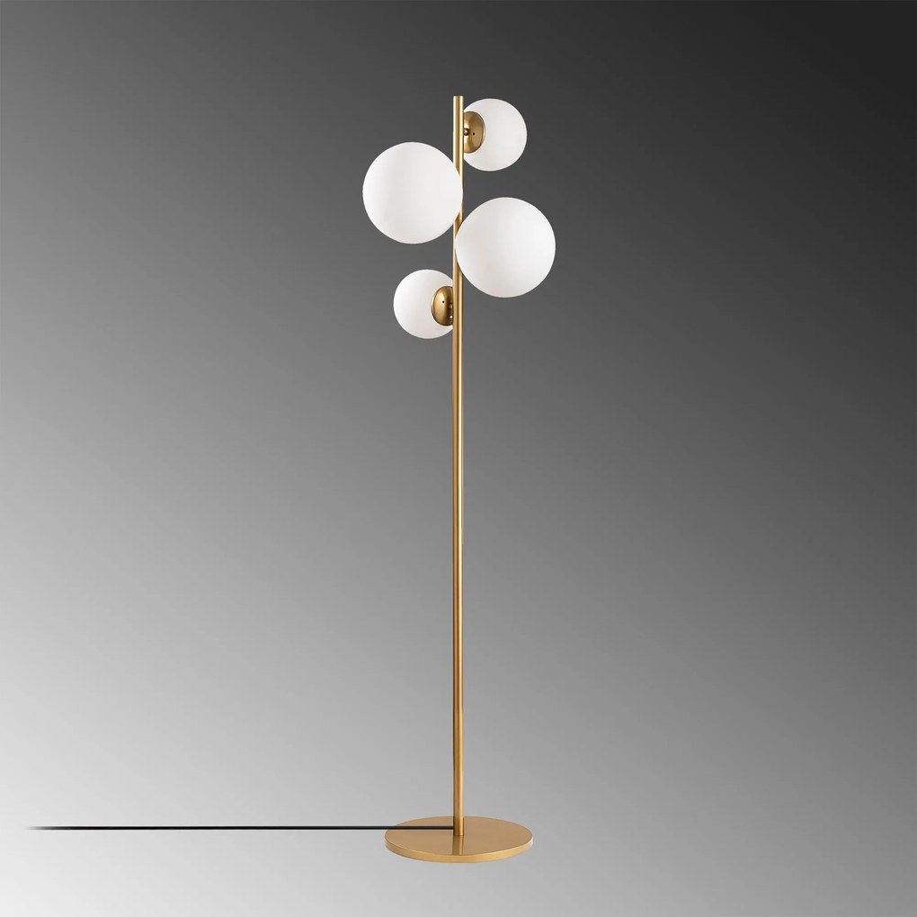 Stojací lampa Fazli zlatá