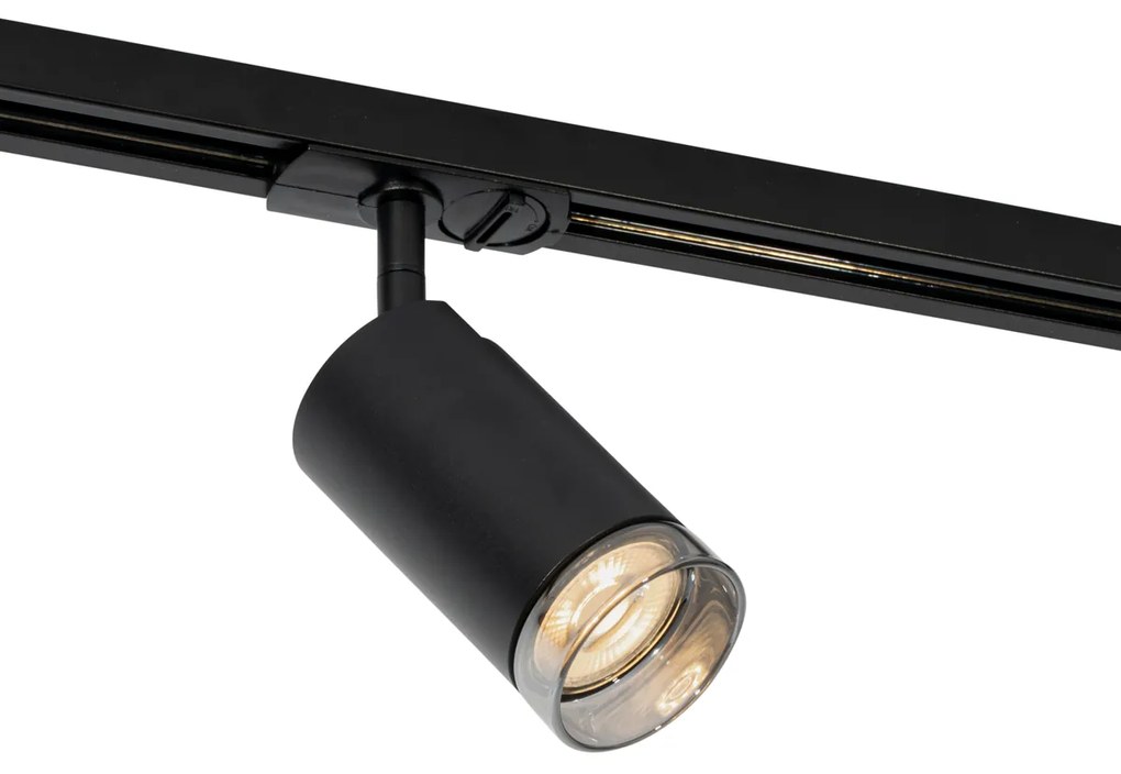 Moderné bodové svetlo s dymovým krúžkom pre 1-fázový koľajnicový systém GU10 50 mm - Iconic Jeana