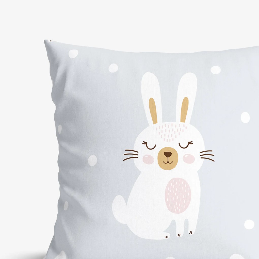 Goldea detská bavlnená obliečka na vankúš - zasnení králičkovia 45 x 45 cm
