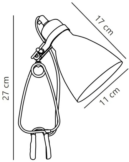 Nordlux - Stolná lampa s klipom CYCLONE 1xE14/15W/230V biela