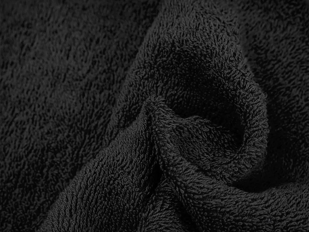 Uterák NORIELLE 50x90 cm čierny, 100% bavlna