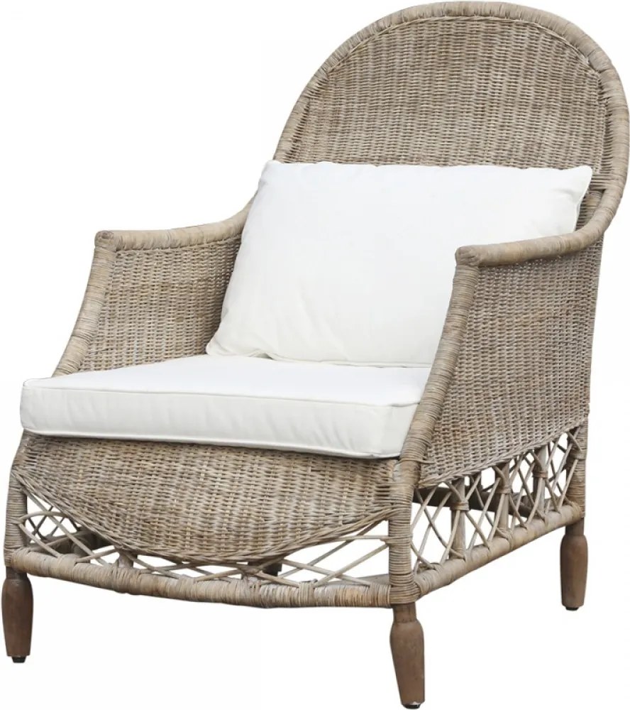 Prírodné ratanové kreslo Old French chair - 76*110*100 cm