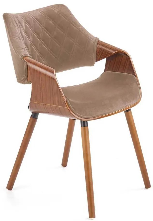 Jedálenská stolička Lacy, béžová / orech