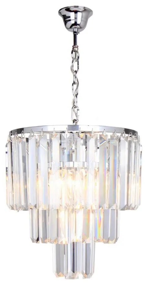 Zuma Line 17106/3+1-CHR - Krištáľový luster na reťazi AMEDEO 4xE14/40W/230V