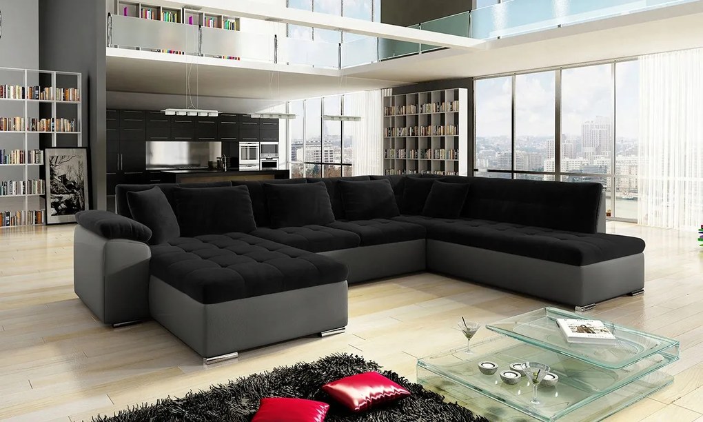 Rohová sedacia súprava Talia (L) (ekokoža Soft 029 Kronos 07)