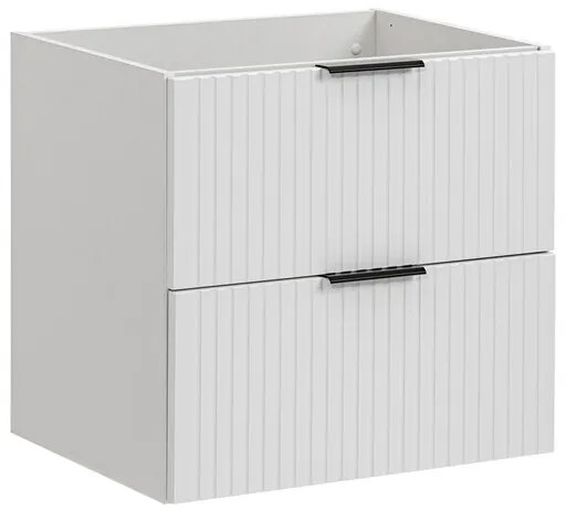 Závěsná skříňka Casad s deskou a umyvadlem 80 cm bílá/dub wotan