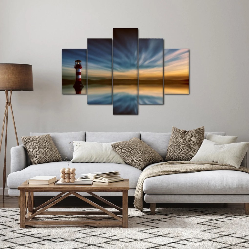 Obraz majáku v mori (150x105 cm)