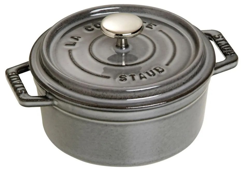 Staub Cocotte okrúhly hrniec 12 cm/0,4 l sivý, 1101218