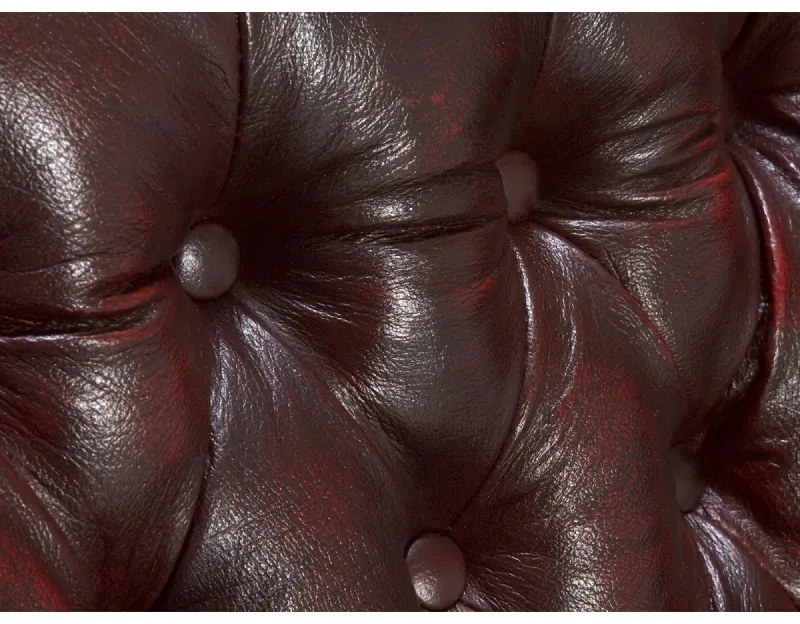 furniture-nabytek.cz - Kreslo ušák Chesterfield Pittsfield z pravej kože, červené