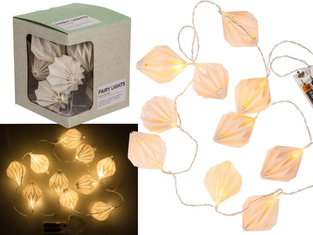 GiftyCity LED svetelná reťaz Papierové origami
