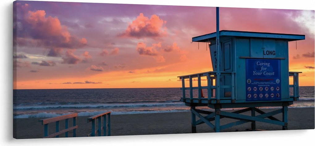 Obraz z pláže Santa Monica (120x50 cm)