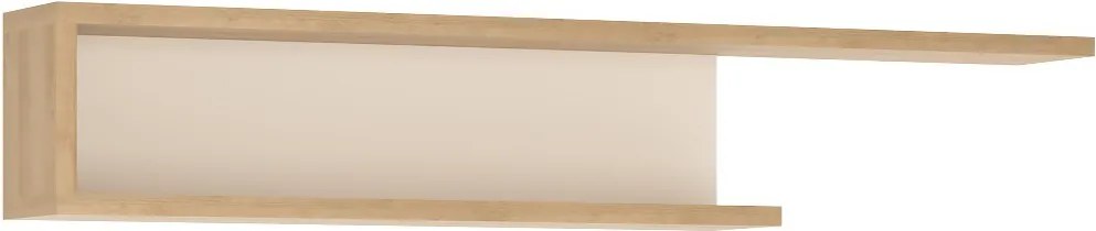 Obývacia stena Lyon, dub riviéra/biela lesk, s osvetlením