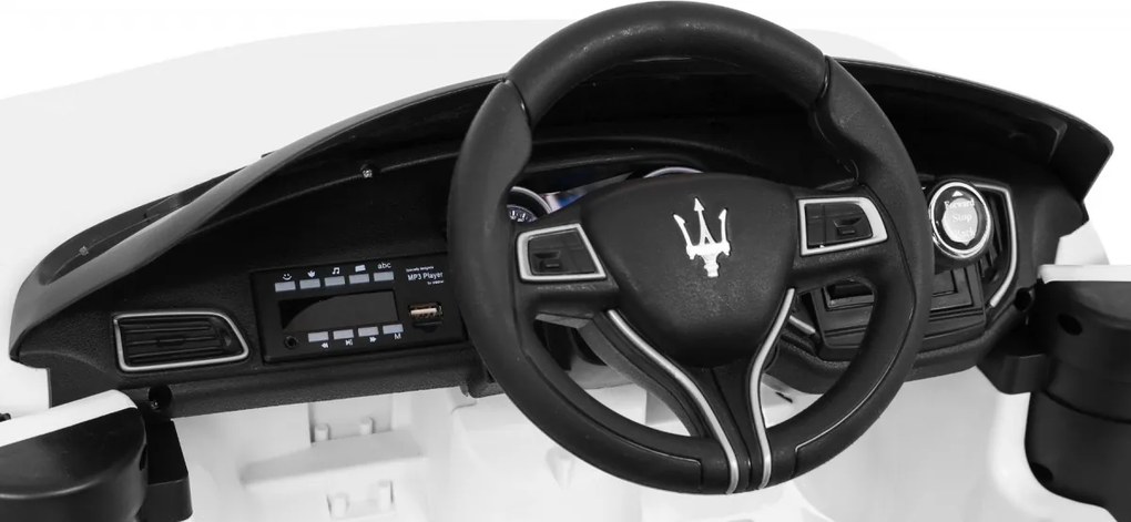 Ramiz Elektrické autíčko Maserati Ghibli na akumulátor biele + diaľkové ovládanie