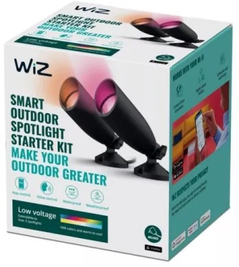 WiZ -SADA 2x LED RGBW Stmievateľné vonkajšie svietidlo SPOT LED/10W/230V IP65 Wi-Fi