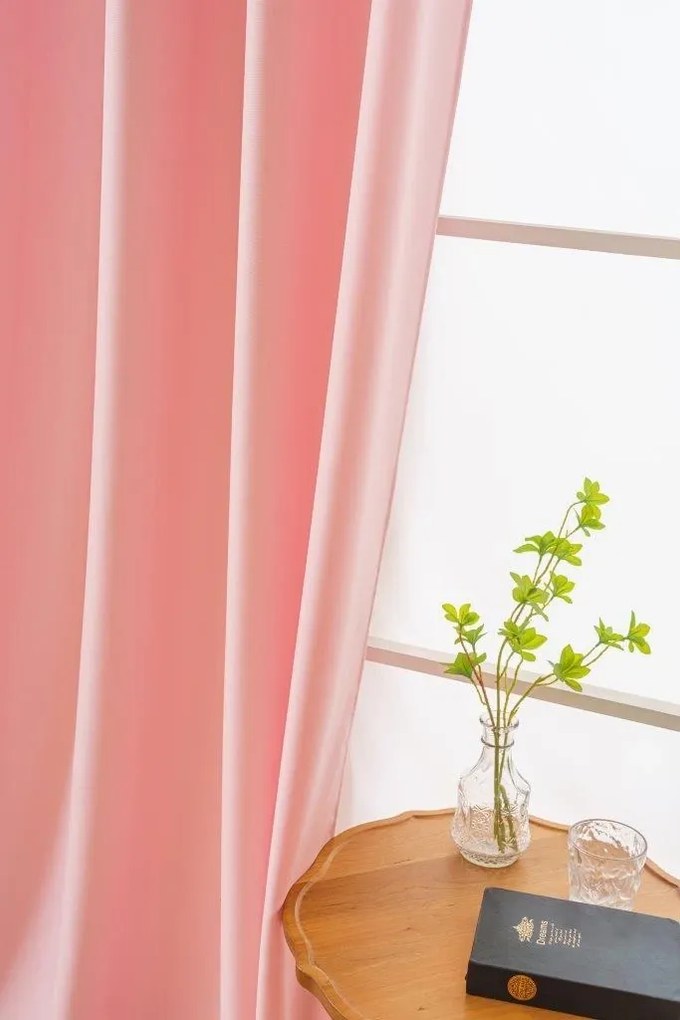 Záves OXFORD LIGHT 140x250 cm, ružový Zavesenie: Kovové krúžky