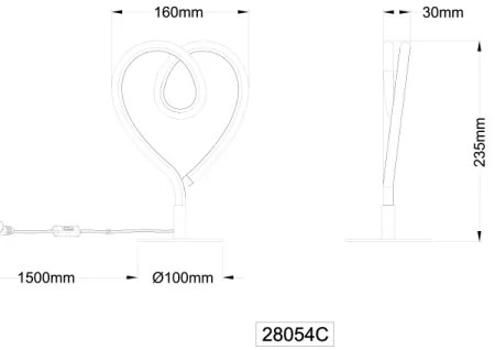 Globo 28054C - LED Stolná lampa AMORE LED/6W/230V lesklý chróm