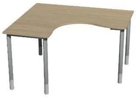 Roh kancelársky stôl Gemi line, 160/80 x 140/65 x 70 E 90 cm, ľavé vyhotovenie, svetlé drevo