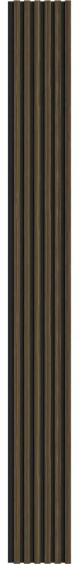 Mexen Lam-F, akustické stenové lamely 275 × 30 cm, plstený podklad 8 mm, technická dyha, eben kráľovský, S105-275307-3015-020