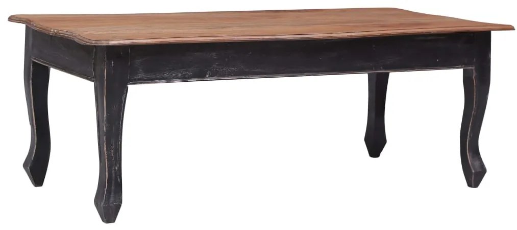 vidaXL Konferenčný stolík čierny 120x60x45 cm mahagónový masív