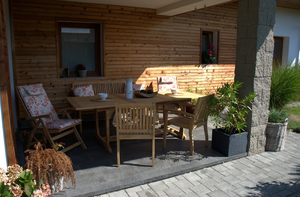 Doppler TECTONA - drevený rozkladací teakový stôl 180/240x100 cm - 2. KVALITA (N258)