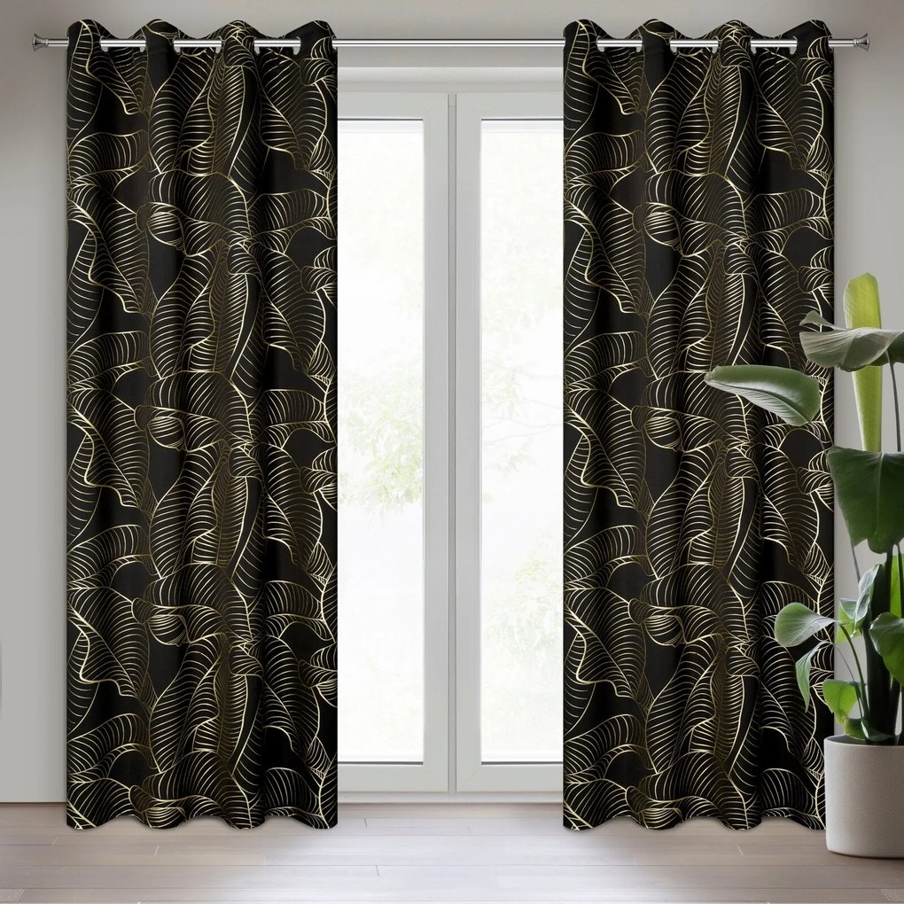 ZÁVES NA KRÚŽKOCH KIARA 140X250 CM VZOROVANÁ