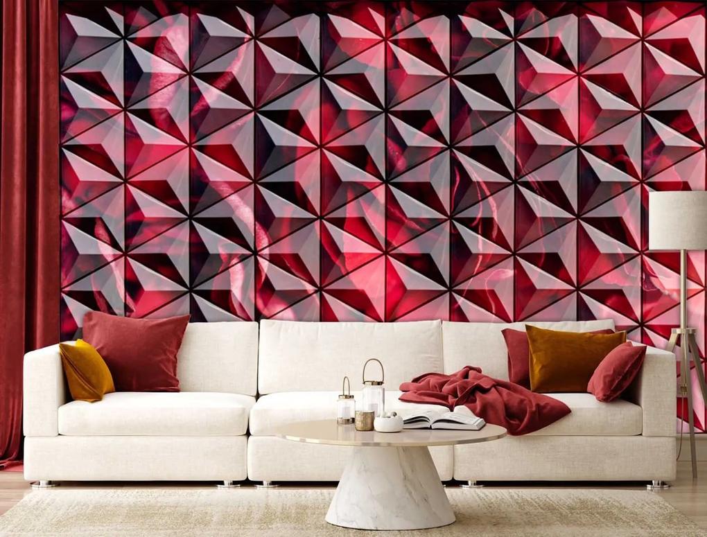 Gario Fototapeta Červená geometria Materiál: Vliesová, Rozmery: 200 x 140 cm