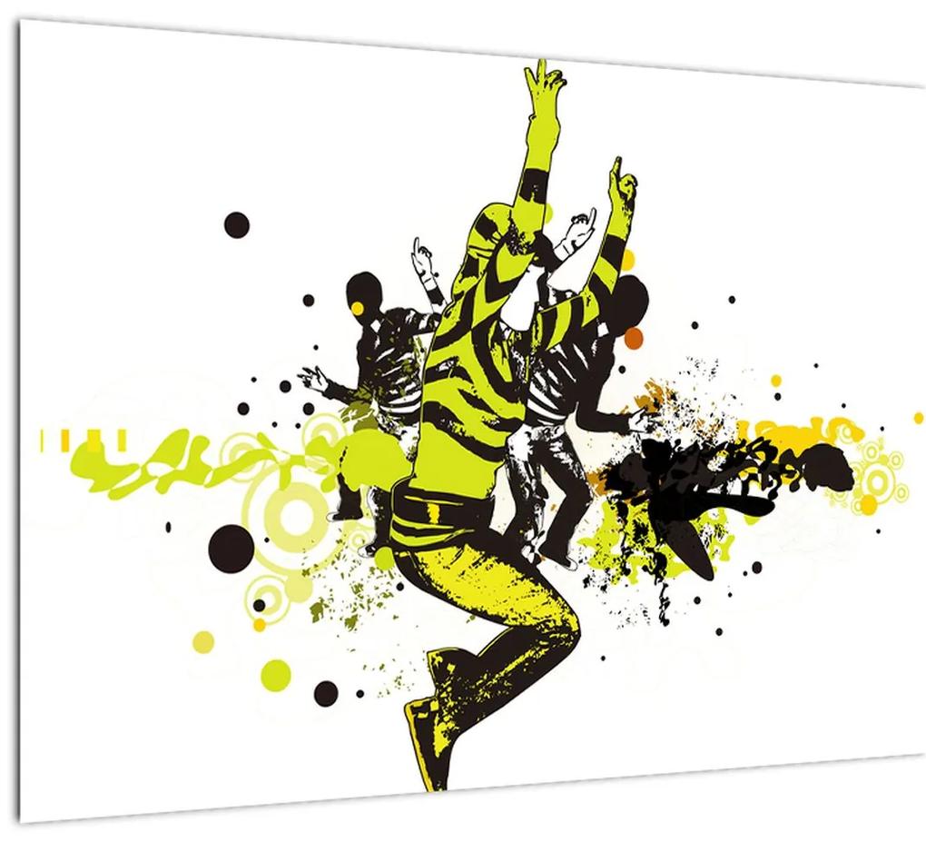 Sklenený obraz - Street dance (70x50 cm)