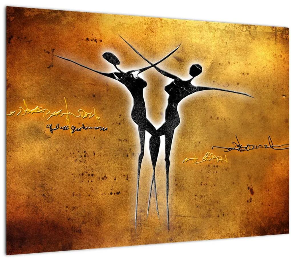 Obraz maľby tanečného páru (70x50 cm)