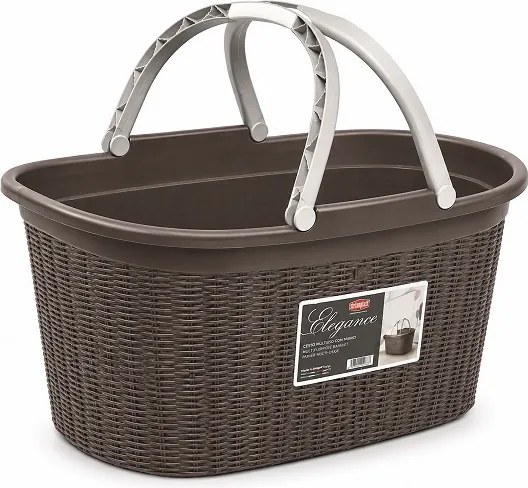 STEFANPLAST Košík na bielizeň Elegance 35 l, hnedý