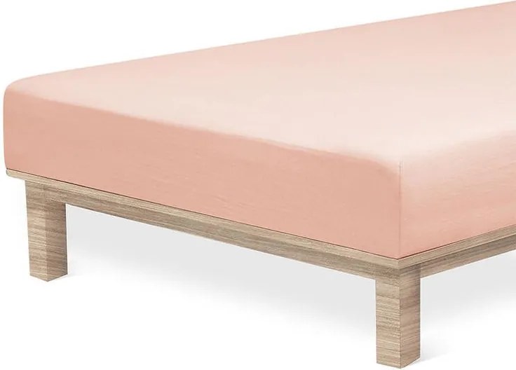 Napínacia plachta na posteľ jersey s elastanom púdrová sada 2 ks 90 x 200 cm
