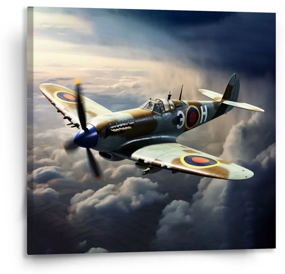 Sablio Obraz Stíhačka Spitfire - 110x110 cm