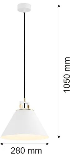 Argon 4914 - Luster na lanku ORTE 1xE27/15W/230V biela