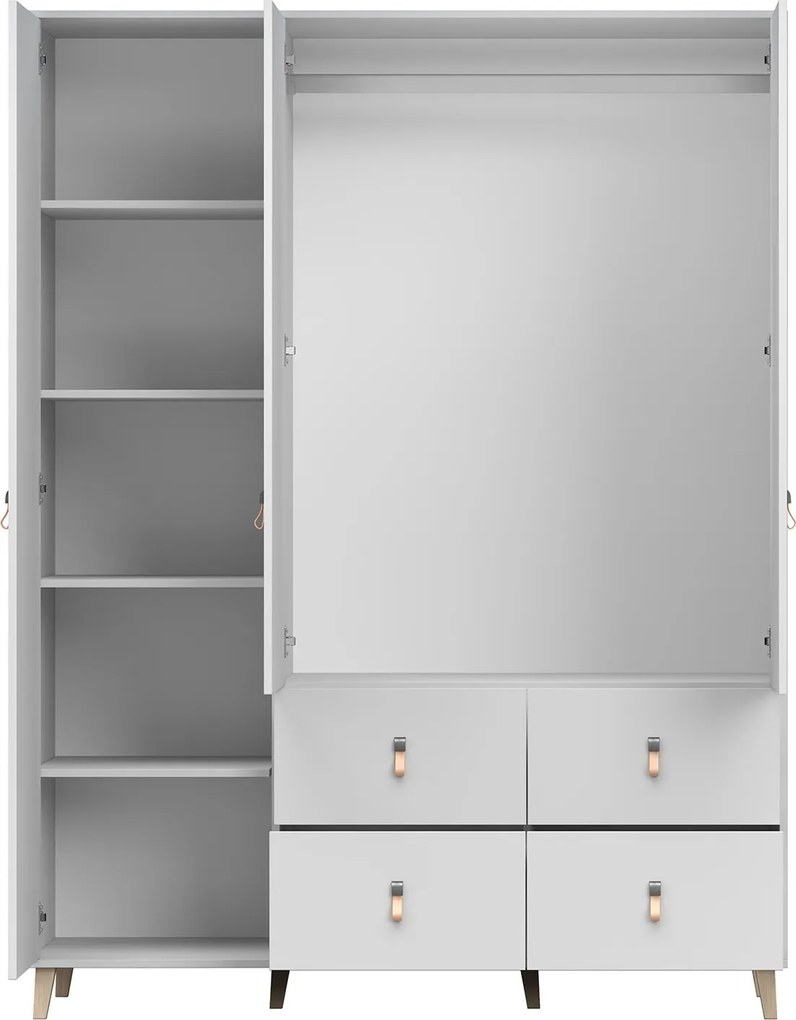 Šatníková skriňa FALCO 150 - biela