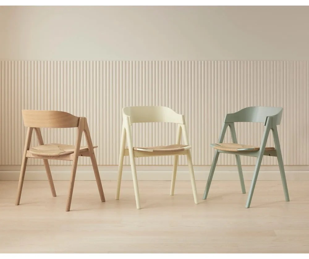 Jedálenská stolička z bukového dreva s ratanovým sedákom Findahl by Hammel Mette