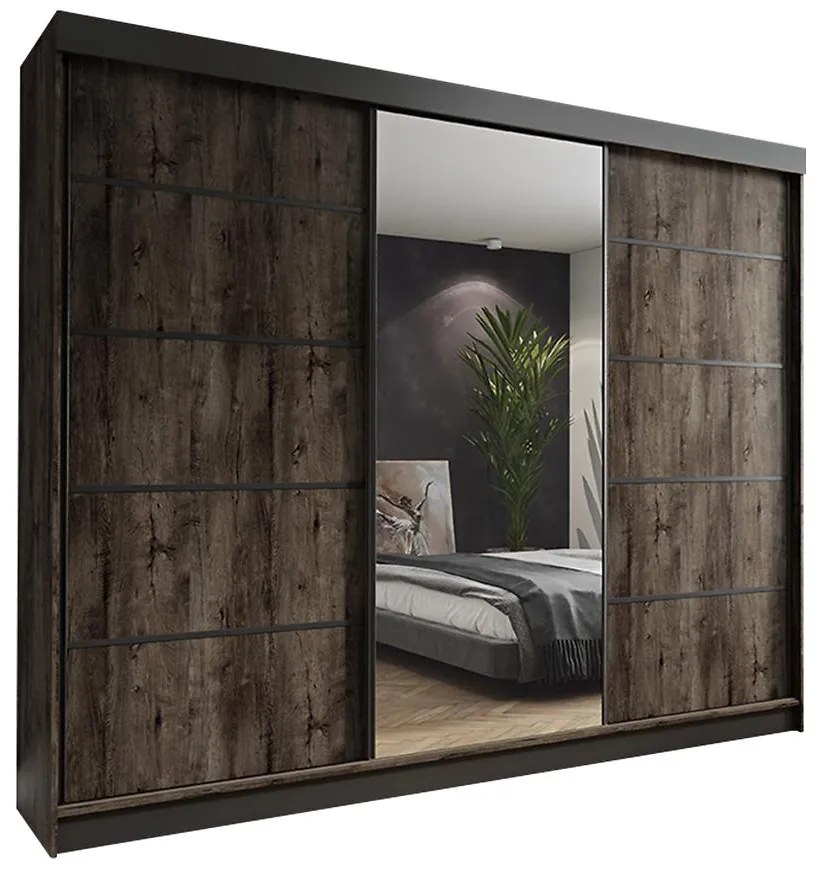 Skriňa Amo 250 jaseň tmavý