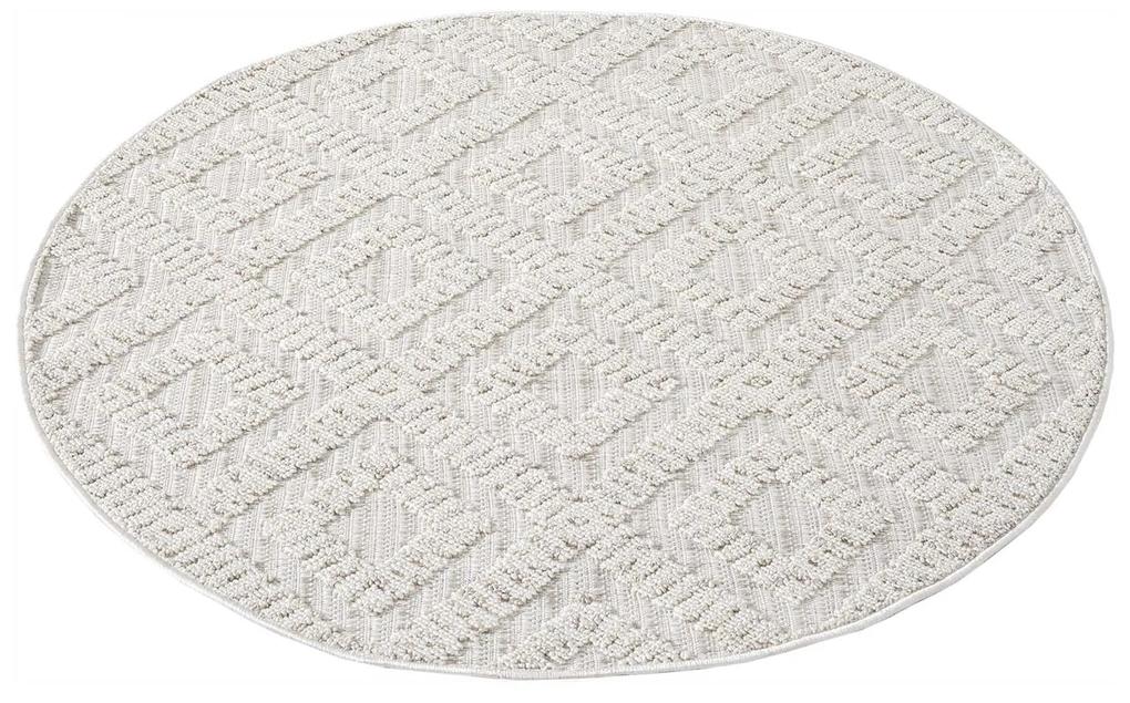 Dekorstudio Vintage okrúhly koberec CLASICO 8927 - béžový Priemer koberca: 120cm