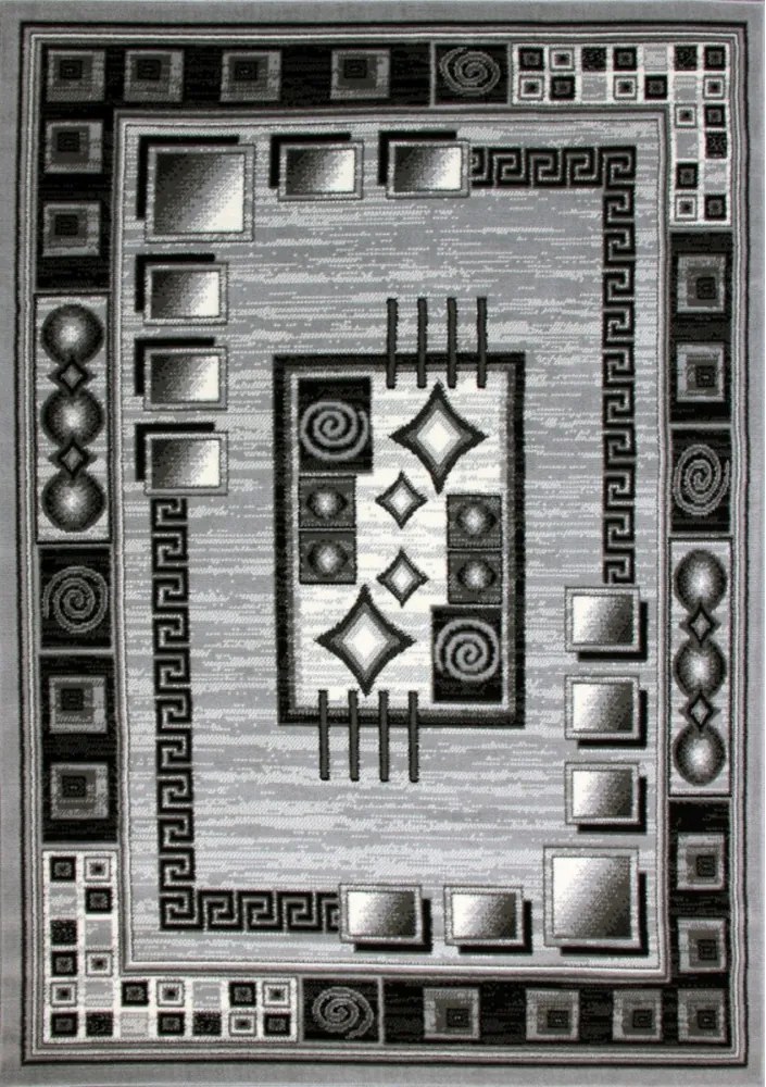 Kusový koberec PP Retine šedý, Velikosti 200x300cm