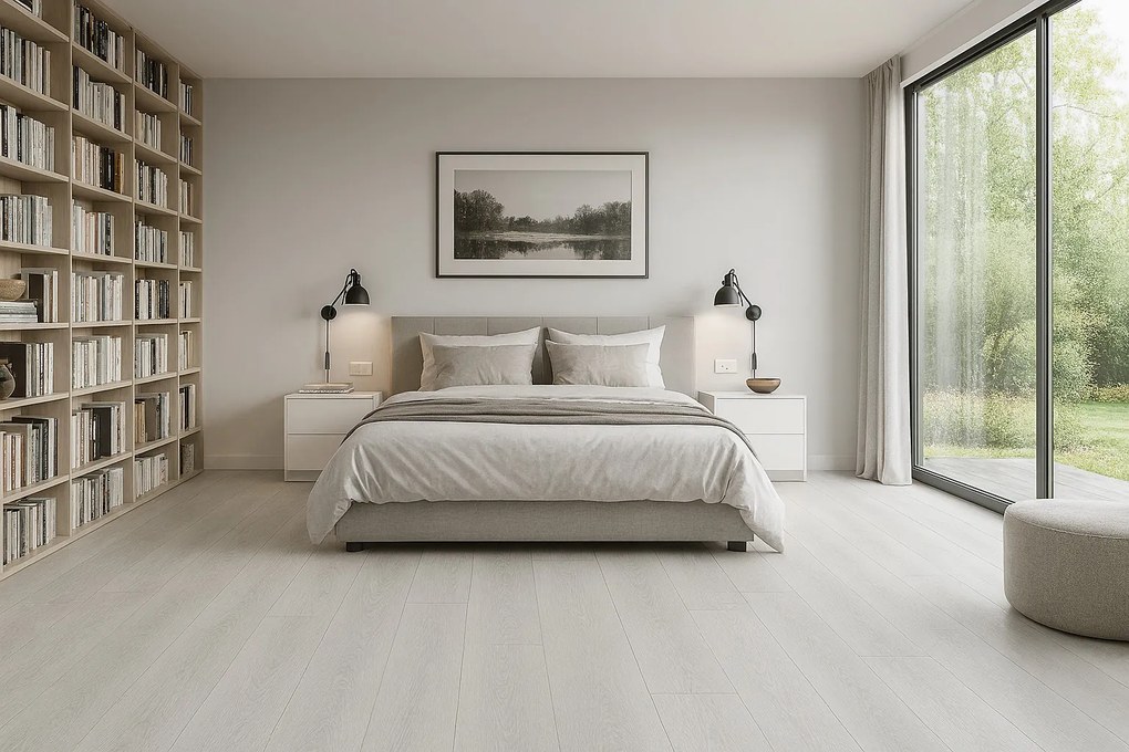 PVC podlaha - lino Traffic 50 605-16 Beskidy Oak, na mieru, šíře 2m,4m, šedá, bez podkladu, chodba / predsieň, Lentex