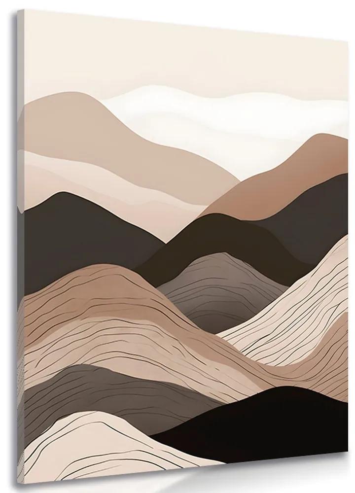 Obraz abstraktné tvary hory Varianta: 60x90