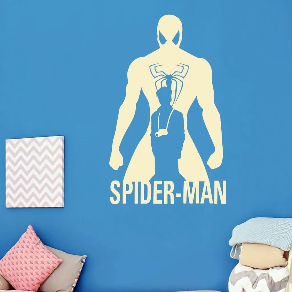 Veselá Stena Samolepka Spiderman silueta Farba: zelená, Veľkosť: 60 x 36 cm