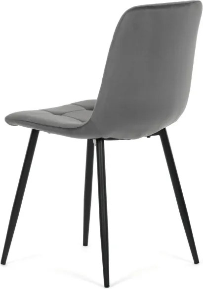 Jedálenská stolička zamatová, sivá CT-V5081 GREY4