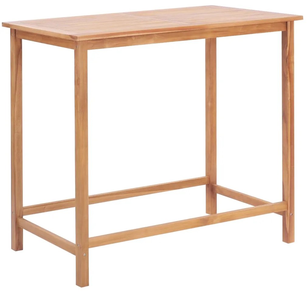 vidaXL Záhradný barový stôl 120x65x110 cm, tíkový masív