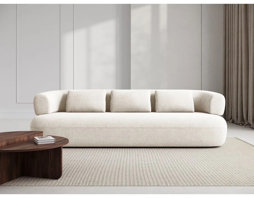 Béžová pohovka z textílie bouclé 226 cm Jenny – Micadoni Home