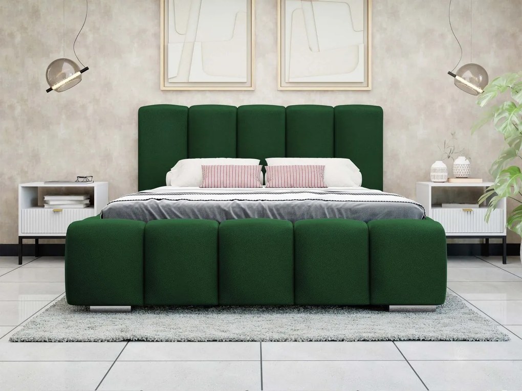 Čalúnená manželská posteľ Lisko, Rozmer postele: 180x200, Farba poťahu: Kronos 19